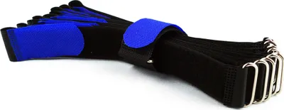 Produktbild von 10 x Klettkabelbinder 30 cm blau - Klett / Flausch auf GLEICHER SEITE! - Metallöse Goodymax®