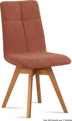 Produktbild von Esszimmerstuhl drehbar (2er-Set) Dorea 47x92x60 Eiche geölt/Cognac