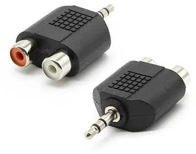 Zdjęcie produktu dla Adapter stereo jack 3,5 mm na 2 wtyki RCA, do urządzeń audio