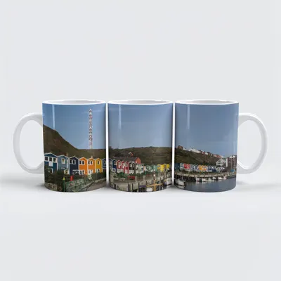Produktbild von raxxa Premium-Tasse "Der Hafen von Helgoland"