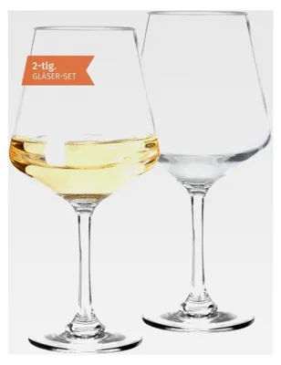 Produktbild von Milano Weingläser 460 ml Camping Gläser Polycarbonat 2 Stück bruchfest Weißweingläser Set kratzfest