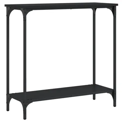 Zdjęcie produktu dla vidaXL Stolik konsola czarny 75x30,5x75 cm materiał drewnopochodny