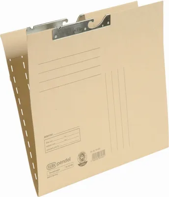Produktbild von Pendelmappe A4 230g/qm Natronkarton naturbraun Packung mit 50 Stück