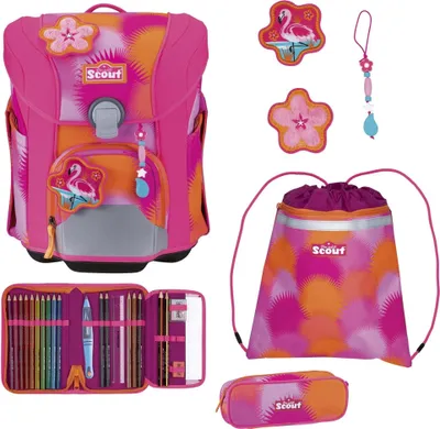 Image de Scout sac d'école Basic Micro Set 4 pièces Florida Sunset rose