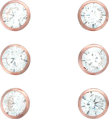 Produktbild von Ohrstecker 925/- Sterling Silber rhodiniert 1,2 cm Zirkonia