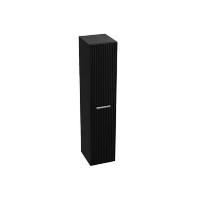 Produktbild von LAVITA Badezimmerschrank Hochschrank Oklahoma Schwarz Matt 300 | Hängeschrank | Badschrank | Badregal | Schrank 30cm Breit | Mehrzweckschrank | Hängeschränke fürs Bad | Lackierte Platte | 25x30x140 cm |
