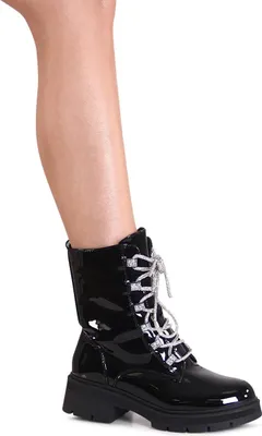 Beatle Boots Schwarze Stiefel Mit Strass Topschuhe24 2859 Damen