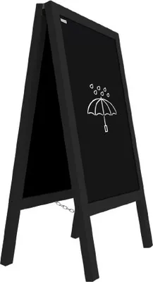 Obrázek produktu pro Reklamní áčko s křídovou tabulí 100x60 cm - voděodolné černý rám