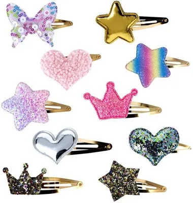 Produktbild von Kinderhaarspeldjes 10 Stück metallisch glitzernd