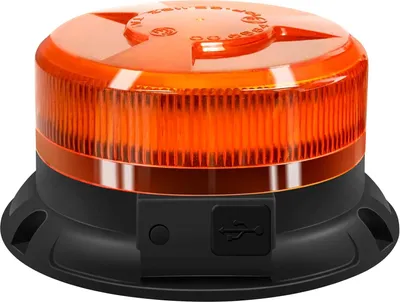 Produktbild von rundumleuchte akku 9 Blitzmuster 12V 24V Gelb Warnleuchte led magnet mit Autoladekabel und USB-Kabel für Auto LKW Traktor Golfwagen SUV