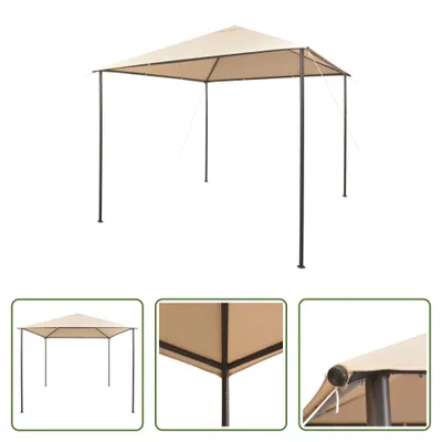 Produktbild von The Living Store Pavilion Partyzelt Überdachung 3x3 m Stahl Beige