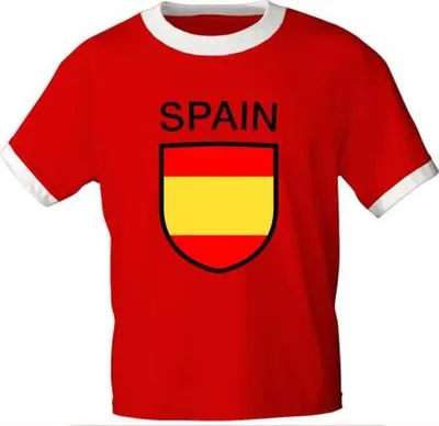 Produktbild von T-Shirt mit Print - Spain Spanien - 76454 rot - Gr. S-XXL Größe - M