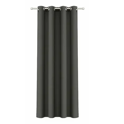 Produktbild von Gardine Anthrazit 140x245 cm mit Ösen – blickdichter Vorhang aus Microsatin (100% Polyester), lichtdurchlässig, pflegeleicht & formstabil