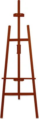 Produktbild von Staffelei für Künstler und Hobby - stabile Atelier-Staffelei höhenverstellbar mahagoni / Holz