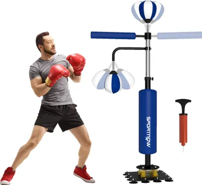 Produktbild von SPORTNOW Boxsack freistehend 140-205cm aufblasbarer Standboxsack mit Pumpe