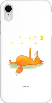 Produktbild von Mr. & Mrs. Panda Iphone XR Handyhülle Fuchs Sterne - Weiß - Geschenk, Nachtschwärmer, Handy Case, Mond, Romantik, Premium Kunststoff, Sternengucker