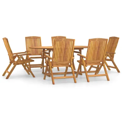 Produktbild von vidaXL 7-tlg. Garten-Essgruppe Massivholz Teak