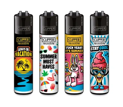 Produktbild von Clipper Feuerzeug 4er Set Summer