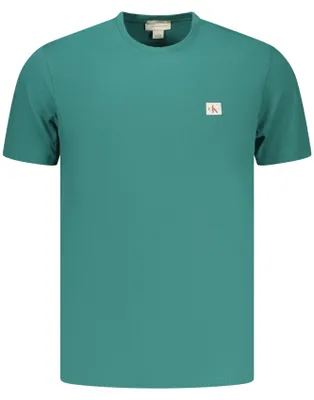 Obrázok produktu pre Zelené pánske tričko, klasický strih, okrúhly výstrih, nášivka s logom