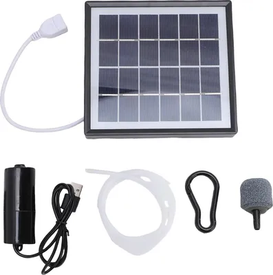 Obrázok produktu pre Solárne jazierko oxygener 10W prenosné USB rozhranie s nízkou hlučnosťou akvárium pre čierne vonkajšie