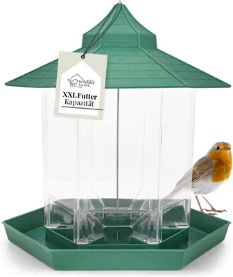 Image de Maisonnette pour oiseaux, à suspendre, pour jardin, en plastique, pour nourrir les oiseaux
