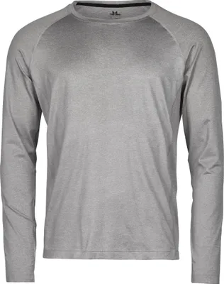 Produktbild von Tee Jays - kurzes T-Shirt für Herren  Langärmlig BC5123 (S) (Grau meliert)