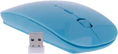 Produktbild von Funkmaus, Slim Mouse, flaches Design, ergonomisch, 2,4 GHz, USB-Empfänger Schnurlose kabellose Maus, 800 DPI, 1200 DPI, energiesparend