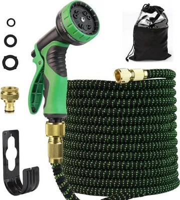 Zdjęcie produktu dla Pistolet do węża ogrodowego 3/4" 1/2", elastyczny, 15 m