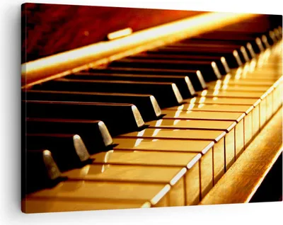 Produktbild von Bild auf Leinwand - Leinwandbild - Klavier Musik Konzert - 70x50cm - Wand Bild - Wanddeko - Leinwanddruck - Bilder - Kunstdruck - Wanddekoration - Leinwand bilder - Wandkunst - AA70x50-2200