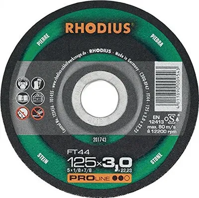 Produktbild von Rhodius Trennscheibe FTK 44 125x3,0x22,23mm Stein Proline - 201838