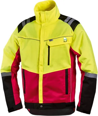 Produktbild von Forstschutzjacke Komfort Gr.L neongelb/rot