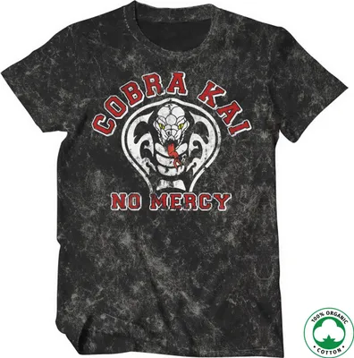 Produktbild von Cobra Kai - No Mercy Organic T-Shirt - X-Large - VintageWhite