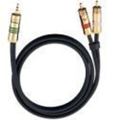 Produktbild von OEHLBACH 2056, 3.5mm, Männlich, 2 x RCA, Männlich, 1 m, Schwarz