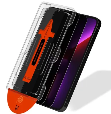 Produktbild von 2-Pack iPhone 13 Pro Displayschutzfolie Privacy - Gehärtetes Glas | [Automatische Installation] - Blasenfrei