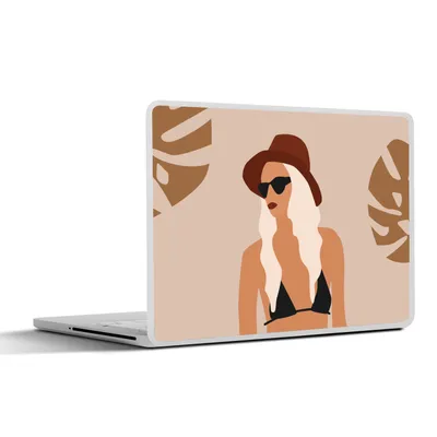Produktbild von MuchoWow® Laptop Aufkleber Sticker Cover Sommer - Blätter - Pastell 32.5x23.5 cm - Sticker für Laptop - Selbstklebend