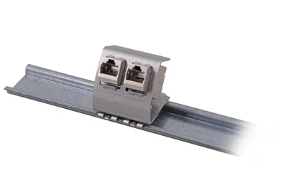 Produktbild von Keystone Modulhalter für Hutschiene -- Edelstahl, für 1x Keystone