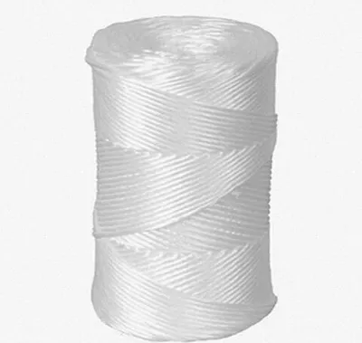 Produktbild von 6x Packschnur Kordel Bindfaden PP stark weiß 1.5mm 400 Meter