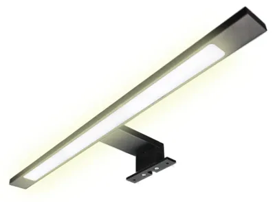 Image de kalb | Lampe de salle de bain LED noire 450 mm, lampe de miroir, modèle apparent, lumière blanc chaud