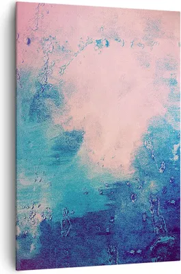 Produktbild von Bild auf Leinwand - Leinwandbild - Einteilig - Abstraktion Rosa Blau - 70x100cm - Wand Bild - Wanddeko - Wandbilder - Leinwanddruck - Wanddekoration - Leinwand bilder - Wandbild - PA70x100-4856