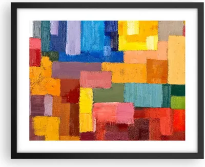 Produktbild von Gerahmtes Poster - Schwarzer Rahmen - Abstraktion modern - 50x40 cm - Wand Bild - Wanddeko - Wandbilder - Kunstposter - Wandposter - Bilderrahmen - Bilder - Kunstdruck - Wandbild - P2BAA50x40-3703