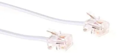 Image de ACT Câble RJ11 - RJ11, blanc 5,0 m, 5 m, RJ11, RJ11, blanc, mâle, mâle