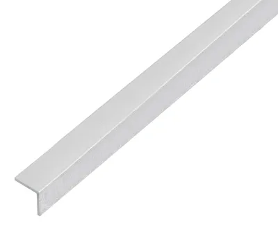 Zdjęcie produktu dla Alberts 489243 Profil kątowy, samoprzylepny, aluminiowy, śrutowany srebrny, 1000 x 20 x 20 mm