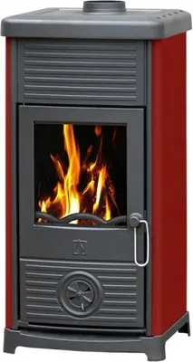 Produktbild von EEK A+ Kaminofen Plamen Maestral N mit Herdplatte, rot - 6,5kW