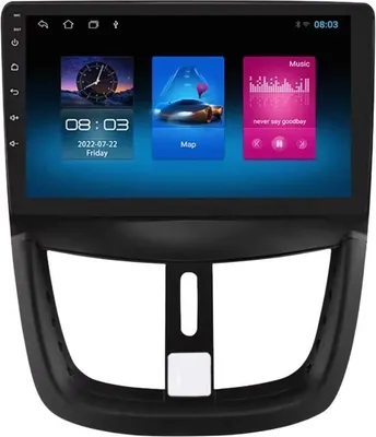 Zdjęcie produktu dla Peugeot 207 / 207CC Seria S Radio samochodowe z systemem Android – CarPlay, Android Auto, 1280x720 QLED, Bluetooth, podzielony ekran, PIP, podwójny DIN – 1 GB pamięci RAM, 16 GB pamięci