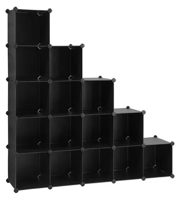 Image de Armoire de rangement professionnelle, 16 compartiments - Dimensions : 125 x 31 x 125 cm