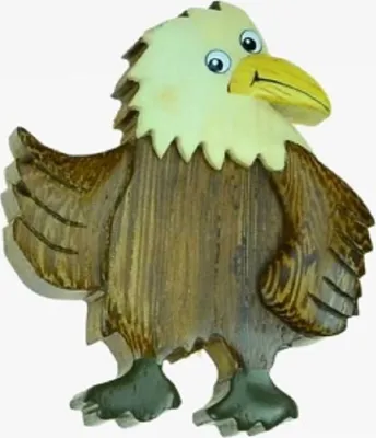 Produktbild von Magnet aus Holz, Adler,  Tier Kühlschrankmagnete Vogel Vögel Tiere