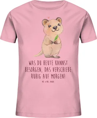 Produktbild von Mr. & Mrs. Panda Kleinkinder T-Shirt Quokka Happy 12-14 Jahre (152/164) - Baumwolle Pink - Geschenk, Kindershirt, Aufschieberitis, Kinder Baumwollshirt, für, Dinge Erledigen