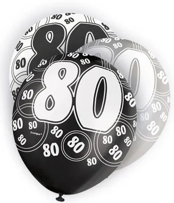 Produktbild von Unique Party 80920, Spielzeugballon, Latex, Schwarz, Grau, Weiß, Geburtstag, Oval, 30 cm