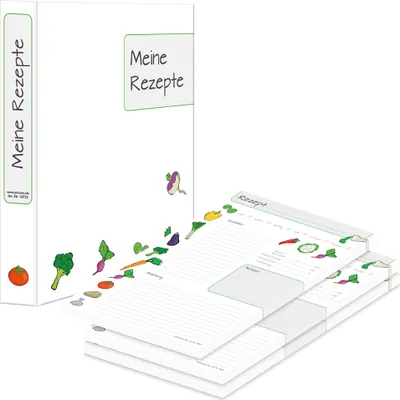 Immagine prodotto di Cartella ricette PRICARO con blocco ricette "Querbeet", A4