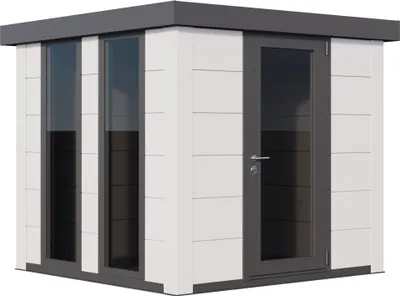 Produktbild von Telluria Metallgerätehaus Classico 2424 Luminato weiß